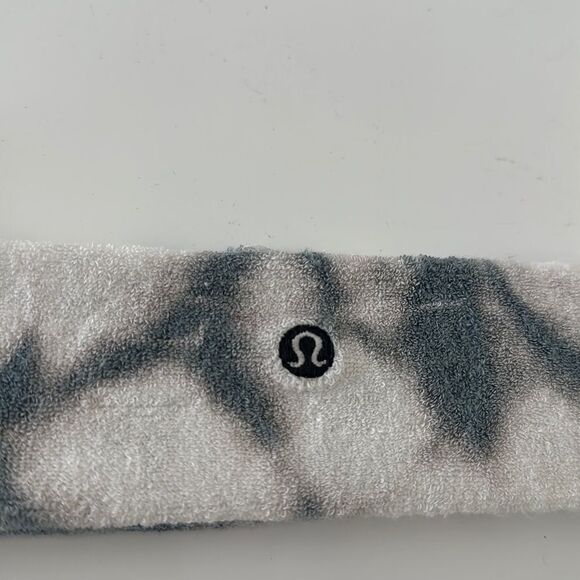 LULULEMON Cotton Terry Sweatband UNISEX NWT headband rhino Grey tennis - Picture 6 of 7